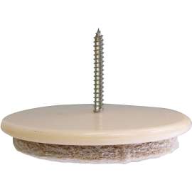Shepherd Hardware FeltGard Plus Series 9841 Furniture Pad, Round, 1 in, Felt, Beige