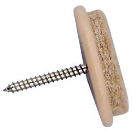 Shepherd Hardware 9842 Heavy-Duty Furniture Pad, Felt/Nylon, Beige, 1-1/2 in Dia, Round