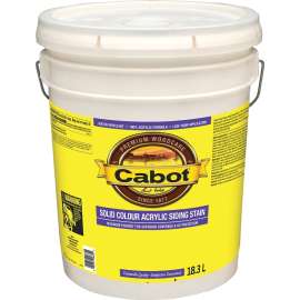 Cabot 142.0000806.008 Exterior Self-Priming Solid Color Latex Siding Stain, 18.9 l, Liquid, Slight, Neutral Base