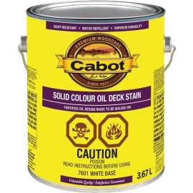 Cabot 7600 Series 7601C Deck Stain, White