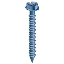 COBRA ANCHORS 674J Screw, 3/16 in Thread, 3-1/4 in L, Hex, Socket Drive, Steel, Fluorocarbon-Coated, 25 PK