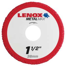 Lenox MetalMax 1972914 Cut-Off Wheel, 1-1/2 in Dia, 3/64 in Thick, 3/8 in Arbor, 40, 50 Grit, Diamond Abrasive