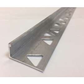 M-D 31398 L-Shaped Tile Edge, 8 ft L, 1/2 in W, Aluminum, Silver, Mill