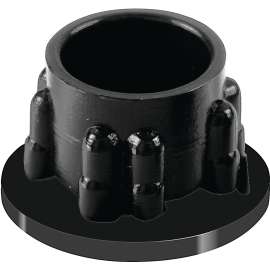 Shepherd Hardware 9209 Inside Leg Tip, Round, Plastic, Black, 1-1/4 in Dia