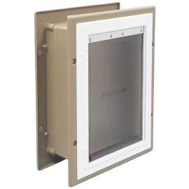 PetSafe HPA11-10919 Pet Door, Aluminum/Plastic, Brown/White