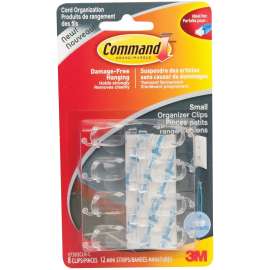 Command 17302CLR-C Cord Clip, 8-Hook, Clear