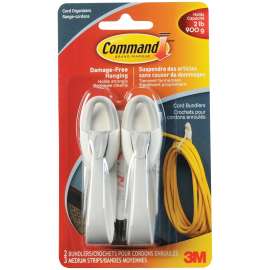 Command 17304C Cord Bundler, Plastic, White