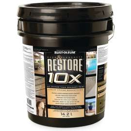RUST-OLEUM RESTORE 89510 Deck and Concrete Coating, Liquid, Brown, 4 gal