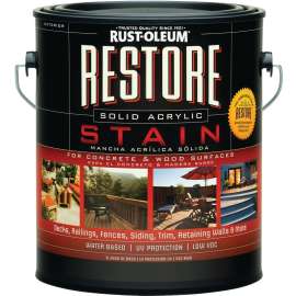 Rust-Oleum 87000 Solid Acrylic Stain, Liquid, 3.78 L