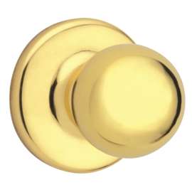 Weiser Fairfax Series 9GAC1010-004 Passage Door Knob, 1-15/16 in Dia Knob, Brass