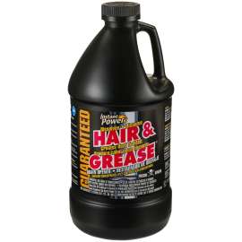 Instant Power 1970 Hair and Grease Drain Opener, Liquid, Clear, Odorless, 2 L Bottle