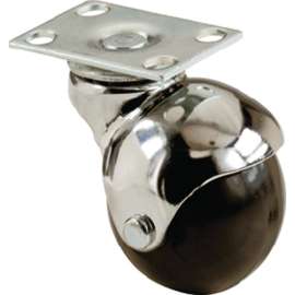Shepherd Hardware 9359 Hooded Caster, 2 in Dia Wheel, Rubber Wheel, Black, 80 lb, Metal Housing Material