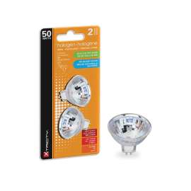 Xtricity 1-62078 Halogen Bulb, 50 W, GU5.3, Bi-Pin Lamp Base, MR16 Lamp, Soft White Light, 825 Lumens
