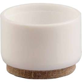 Shepherd Hardware 3923 Furniture Leg Tip with Felt, Round, Plastic, White, 1 in Dia