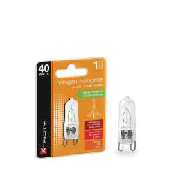 Xtricity 1-62000 Halogen Bulb, 40 W, G9 Lamp Base, T4 Lamp, Soft White Light, 400 Lumens, 2700 K Color Temp