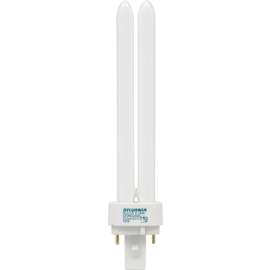 Sylvania 21114 Compact Fluorescent Bulb, 26 W, T4 Lamp, G24D-3 Lamp Base, 1710 Lumens, 3500 K Color Temp