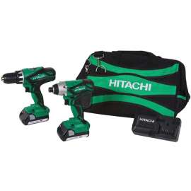 HITACHI KC18DGL Combination Kit, Battery Included, 18 V, 2-Tool, Lithium-Ion Battery