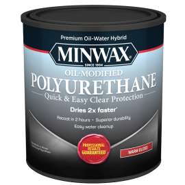 Minwax 630150444 Polyurethane, Gloss, Liquid, Clear, 1 qt, Can