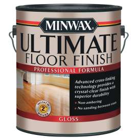Minwax 131010000 Ultimate Floor Finish Paint, Gloss, Liquid, Crystal Clear, 1 gal, Can