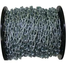 Ben-Mor 51145 Double Loop Chain, #1, 125 ft L, 155 lb Working Load, Steel, Zinc