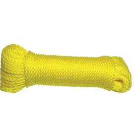 Ben-Mor 60154 Rope, 3/8 in Dia, 100 ft L, Polypropylene, Yellow, Hank