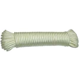 Ben-Mor 60410 Rope, 3/16 in Dia, 50 ft L, Nylon, White, Hank