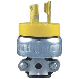 Arrow Hart 2473-BOX Locking Plug, 2 -Pole, 15 A, 125 V, Yellow