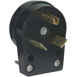 Eaton 83-BOX OG Power Plug, 2-Pole, 30 A, 125 V, NEMA: NEMA TT-30P, Black