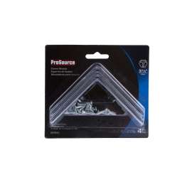Prosource CB-B03.5-C4PS Corner Brace, 3-1/2 in L, 3-1/2 in W, 3/4 in H, Steel, Zinc-Plated, 3 mm Thick Material
