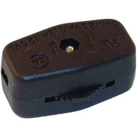 ATRON LA973 In-Line Cord Switch, Switch, Brown