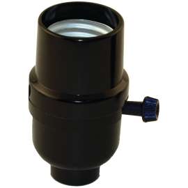 ATRON LA943 Turn Knob Tri-Socket, 250 V, 250 W, Phenolic Housing Material, Brown