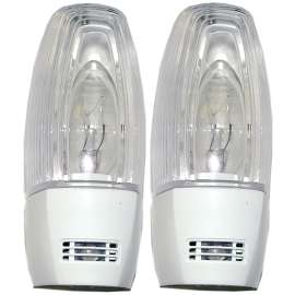 ATRON NL100/2 Photoelectric Night Light, 4 W, 2-Lamp, Incandescent Lamp, White