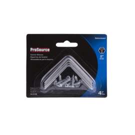 Prosource CB-G02-C4PS Corner Brace, 2 in L, 2 in W, 5/8 in H, Galvanized Steel, Galvanized, 1.8 mm Thick Material