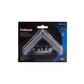 Prosource CB-G03-C4PS Corner Brace, 3 in L, 3 in W, 3/4 in H, Galvanized Steel, Galvanized, 2.6 mm Thick Material