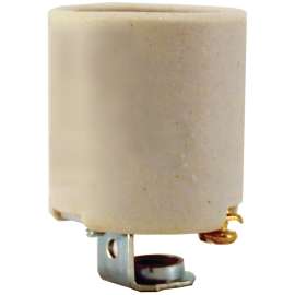 ATRON LA938 Lamp Socket, 250 V, 660 W, Porcelain Housing Material, White