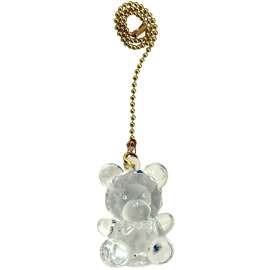 ATRON FA68 Beaded Bear Pull Chain, 12 in L Chain, Brass