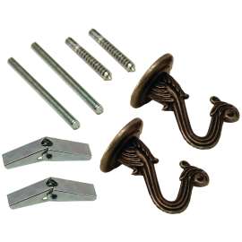 ATRON LA708 Swag Lamp Hook, Antique Brass