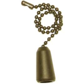Atron FA185 Beaded Bell Pull Chain, 12 in L Chain, Antique Brass
