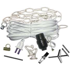 ATRON LA703 Swag Lamp Kit, White