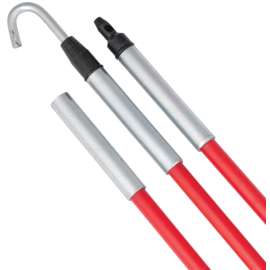 GB FTX-12L Fish Stick, 3 ft L Tape, Fiberglass Tape, Red Case