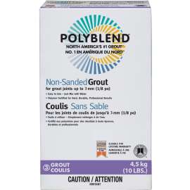 CUSTOM Polyblend CPBG11510N Non­Sanded Grout, Powder, Platinum, 10 lb Box