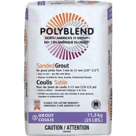 CUSTOM Polyblend PBG15625 Sanded Grout, Powder, Characteristic, Fawn, 25 lb Bag