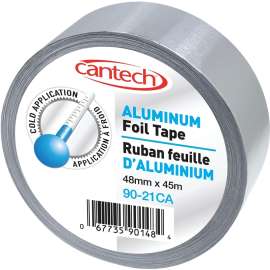 Cantech 9021CA4845 Foil Tape, 45 m L, 48 mm W, Silver
