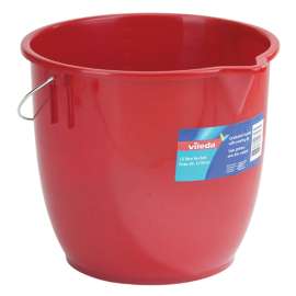 Vileda 117579 Graduated Bucket, 12 L Capacity, Plastic, Red