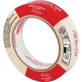 Cantech 302 Series 302-24 Masking Tape, 55 m L, 24 mm W, Natural