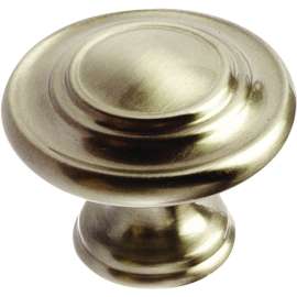Richelieu BP10734195 Cabinet Knob, 31/32 in Projection, Metal, Brushed Nickel