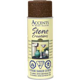 Rust-Oleum N7988830 Stone Texture Spray Paint, Solvent, Mineral Brown, 340 g, Can