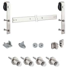 National Hardware N186-966 Decorative Sliding Door Hardware, Steel, Satin Nickel