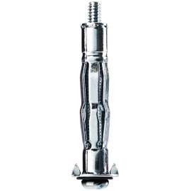 COBRA ANCHORS 141Y Hollow Wall Anchor, 1/4-20 Thread, Steel, Plated, 100 lb