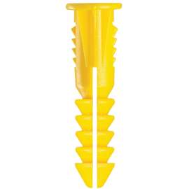 COBRA ANCHORS 185S Screw Anchor, #4-6 Thread, 7/8 in L, Polyethylene, 75 lb